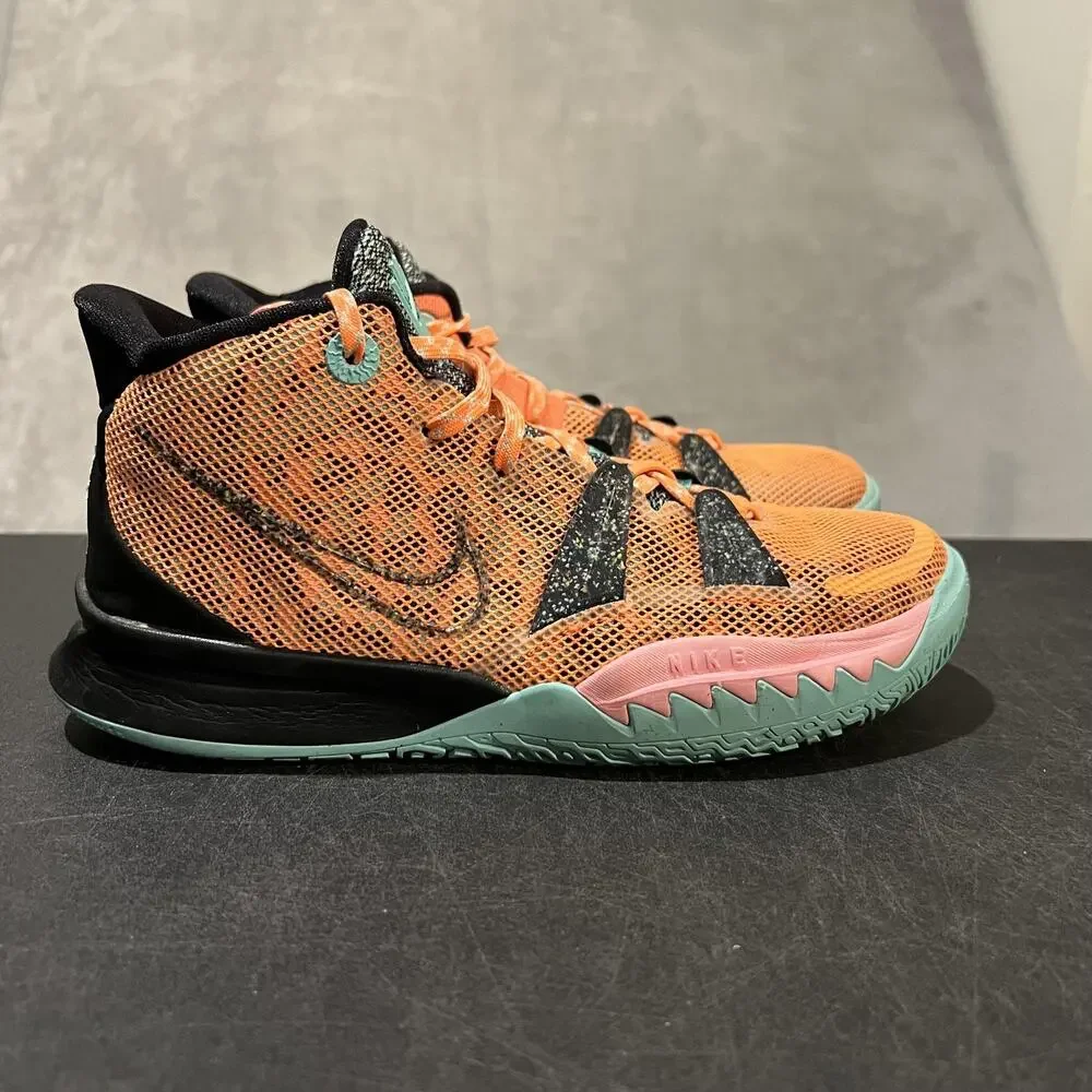 Nike Kyrie 7 Play for the Future Shoes Youth 6Y Orange Plant CW3235-800